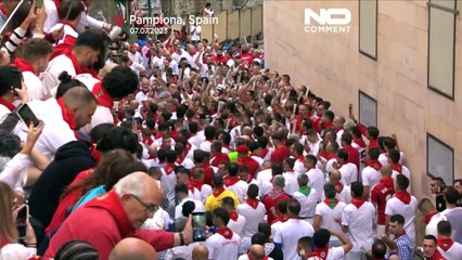 هیجان با گاوهای نر ژیان در جشنواره «سن فرمین» ۲۰۲۳ اسپانیا