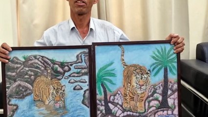 पेटिंग बनाकर बाघ बचाने का दिया संदेश