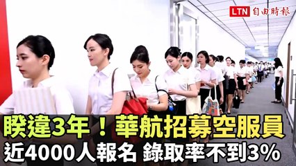 睽違3年！華航招募空服員近4000人報名 錄取率不到3％