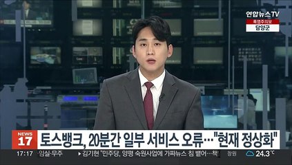 토스뱅크, 20분간 일부 서비스 오류…"현재 정상화"