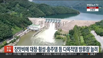 장맛비에 대청·횡성·충주댐 등 다목적댐 방류량 늘려
