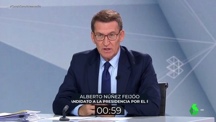 Minuto de oro de Feijóo en el debate: pide el voto para una "mayoría fuerte sin contar con los extremos"