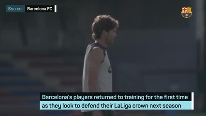 Barcelona back in training for the new season