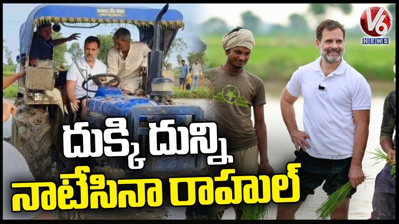 Rahul Gandhi Interacts With Farmers, Drives In Haryana's Sonipat | V6 News