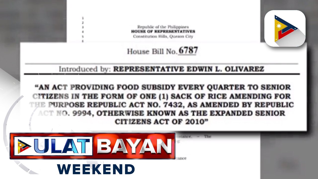 Pagbibigay ng food subsidy sa mga senior citizen at special food stamps naman sa mga magsasaka...