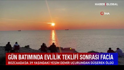 Evlilik teklifine "evet" dedi, uçurumdan düştü!