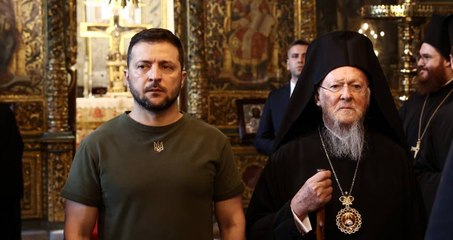 Ukrayna Devlet Başkanı Zelenski, Fener Rum Patriği Bartholomeos’u ziyaret etti