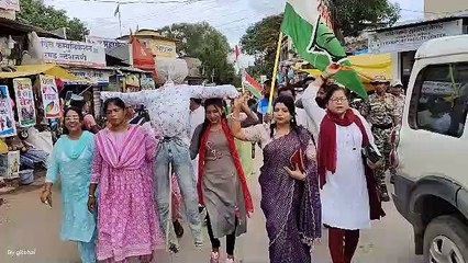 महिला कांग्रेस ने निकाली रैली, PM मोदी का पुतला दहन कर किया प्रदर्शन, देखें VIDEO