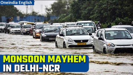 Delhi rains: Waterlogging in parts Delhi-NCR after fresh spell of rain | Oneindia News