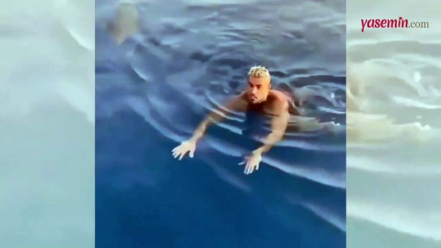 Denizde yüzen adamın köpek balığıyla imtihanı!