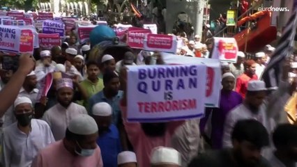 شاهد: الآلاف يتظاهرون في بنغلاديش ضد حرق القرآن في السويد