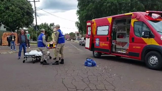 Motociclista fica ferido após colisão no Bairro Consolata, em Cascavel