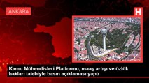 Kamu Mühendisleri Platformu, maaş artışı ve özlük hakları talebiyle basın açıklaması yaptı