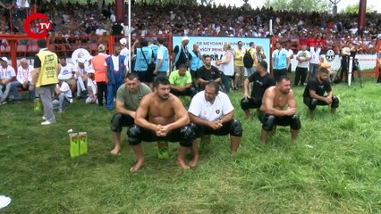 SPOR Kırkpınar'da başpehlivanlık güreşlerinde ilk tur tamamlandı