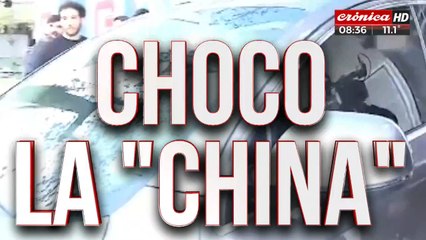 La "China" Suárez chocó y se escapó del lugar