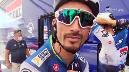 Tour de France 2023 - Julian Alaphilippe : "Raymond Poulidor restera à jamais dans nos coeurs, je suis content d'avoir pu le connaitre"