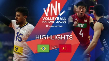 Brazil  vs China  Highlights Men's VNl 2023