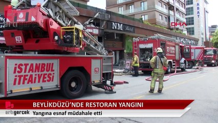 Beylikdüzü'ndeki restoran yangınının büyümesini esnaf engelledi