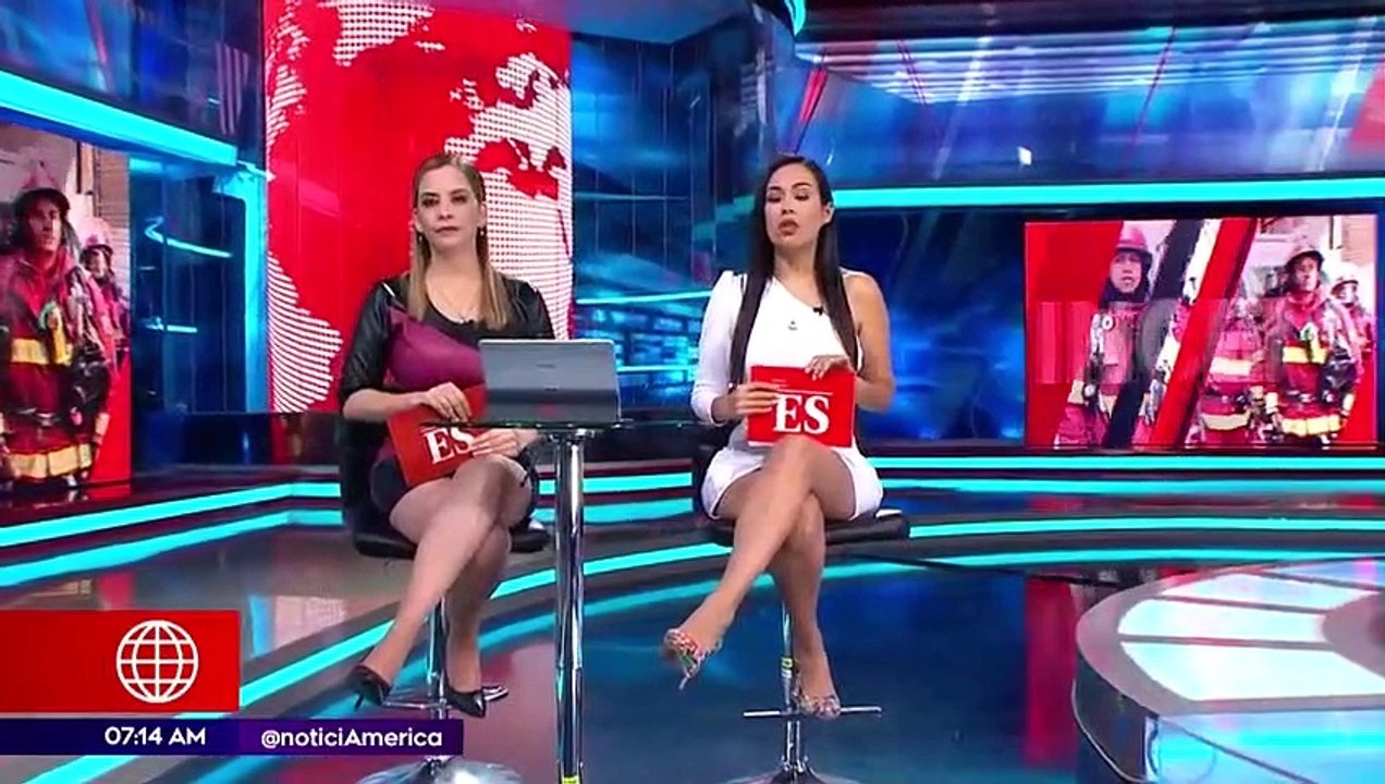 Fatima Chavez y Evelyn Kahn en america noticias sabado - 8 julio 2023