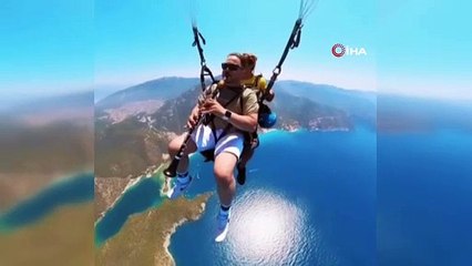 O anları böyle kaydetti! Gökyüzünde klarnet çaldı