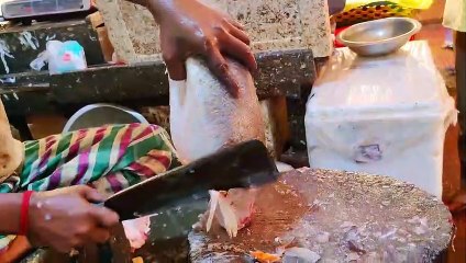 Big Poa Fish Cutting By Expert Fish Cutter _ Excellent Fish Cutting