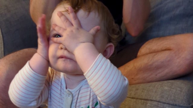 Hilariously smart 11-month-old baby is already a pro at peek-a-boo