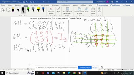 Correction exercice 6 sur les matrices