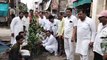Congress leaders planted shameless saplings in the potholes of the roads