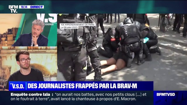 Journalistes agressés par la Brav-M: On est trois journalistes à avoir fini au sol , raconte Clément Lanot