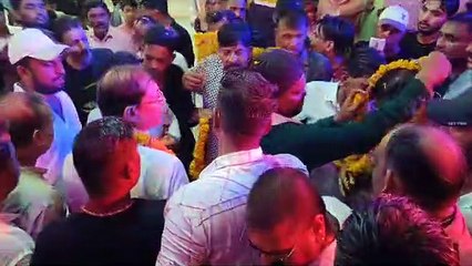 पदयात्रा में यूडीएच मंत्री शांति धारीवाल के खिलाफ जमकर नारेबाजी