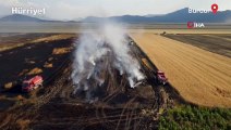 Burdur’da 800 dekar tarım arazisi yangında küle döndü