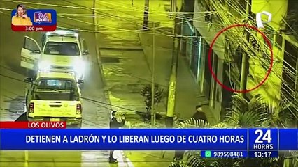 Liberan a presunto ladrón en Los Olivos.