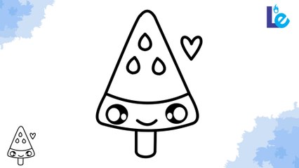 How to draw Ice cream kawaii so cute