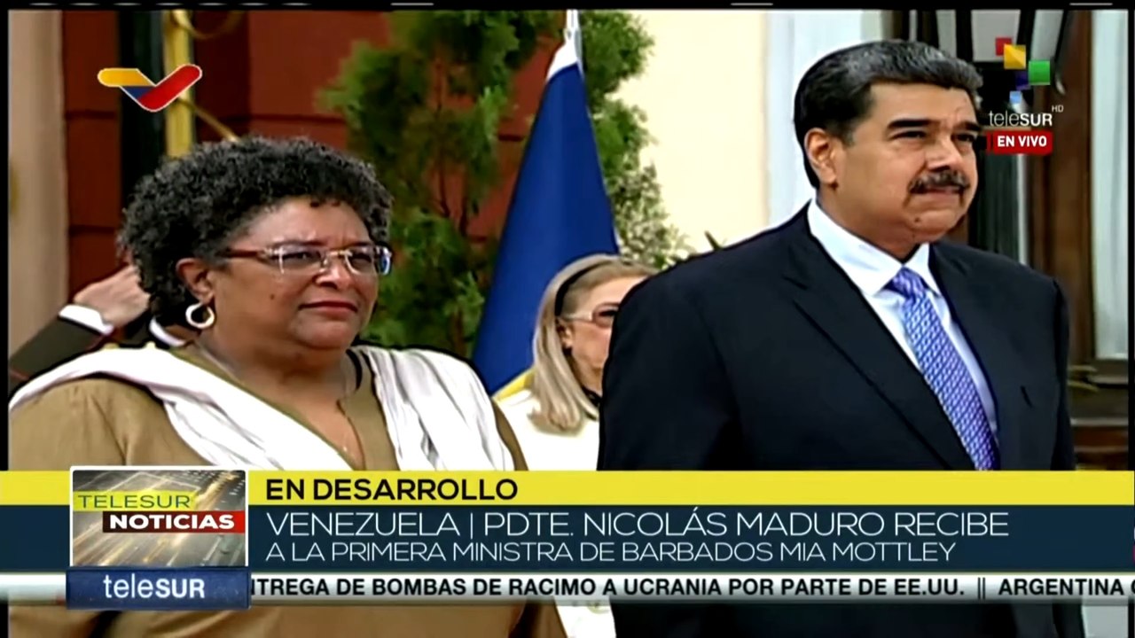 Pdte. Nicolás Maduro recibe a la primera ministra de Barbados Mia Mottley