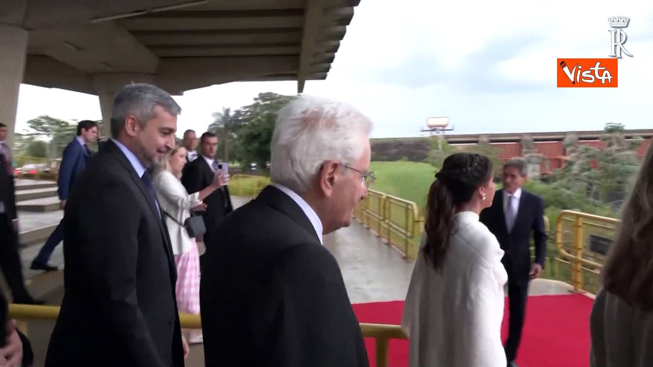 Mattarella visita la diga di Itaipu in Paraguay