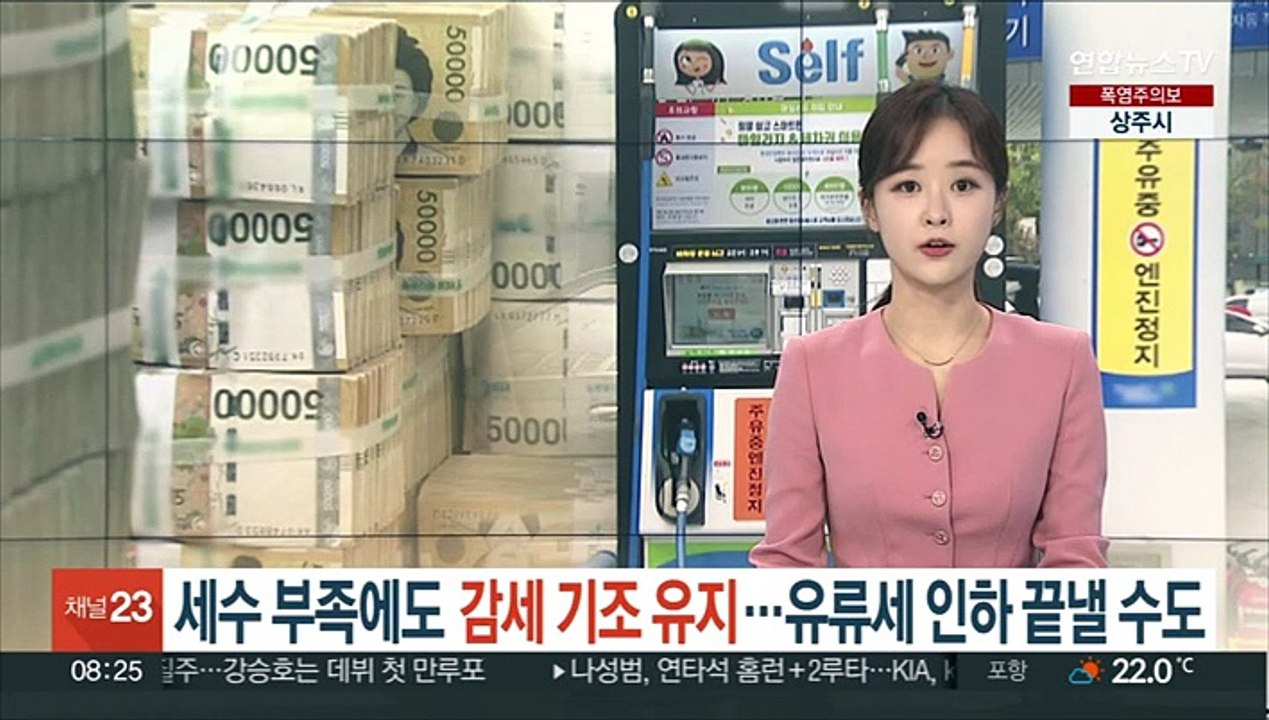 세수 부족에도 감세 기조 유지…유류세 인하 끝낼 수도