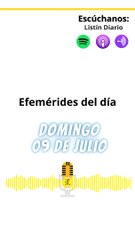 EFEMÉRIDES | DOMINGO 09 JULIO 2023