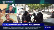 Manif Traoré - Le reporter Clément Lanot affirme que lui et 2 de ses confrères ont été projetés au sol par des policiers de la BRAV-M : 