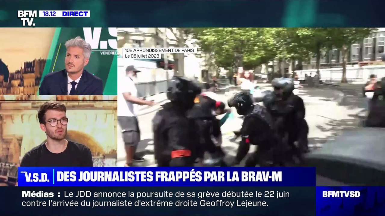 Manif Traoré - Le reporter Clément Lanot affirme que lui et 2 de ses confrères ont été projetés au sol par des policiers de la BRAV-M : "Ils nous connaissent pourtant et ils savent que nous sommes journalistes"