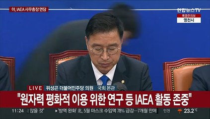 [현장연결] 민주, IAEA 사무총장 면담…'오염수 반대' 전달