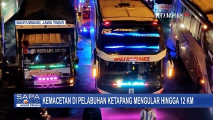 Скачать видео: Macet di Pelabuhan Penyeberangan Ketapang Banyuwangi, Antrean Kendaraan Mengular hingga 12 Km