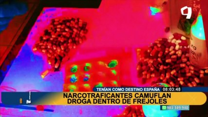 Dirandro desarticuló banda que metía droga en frejoles y tenía como destino España