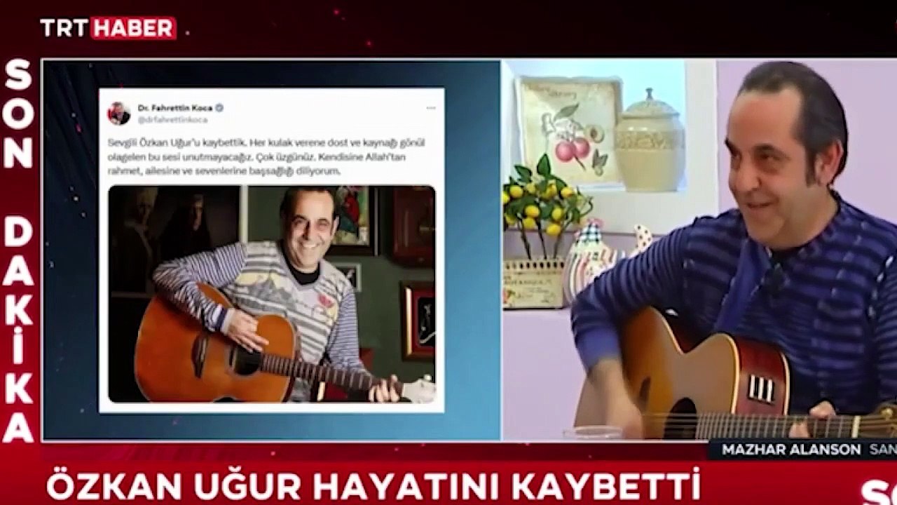 Mazhar Alanson, Özkan Uğur'un vefatı sonrası canlı yayında ağlamaktan konuşamadı