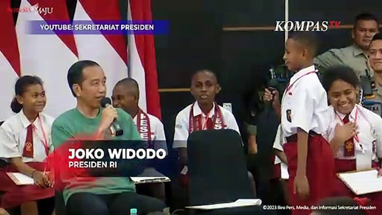 Jokowi Kenang Masa Kecil Saat Bertemu Anak Papua yang Mirip Dirinya