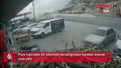 Park halindeki otomobil kendiliğinden hareket etti