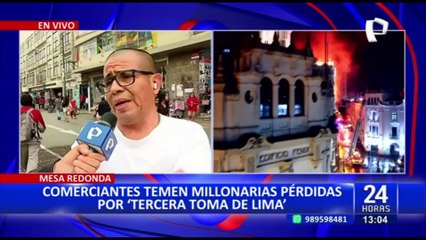 Download Video: Mesa Redonda: comerciantes temen pérdidas económicas ante “Tercera toma de Lima”