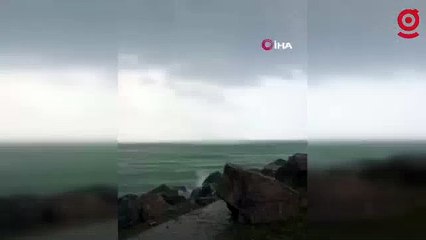 İskenderun’da denizde hortum çıktı