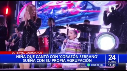 Niña que cantó con "Corazón Serrano" en concierto sueña con tener su propia agrupación