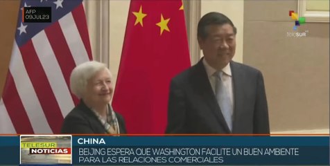 Secretaria del Tesoro de EE.UU., Janet Yellen, concluye visita en China
