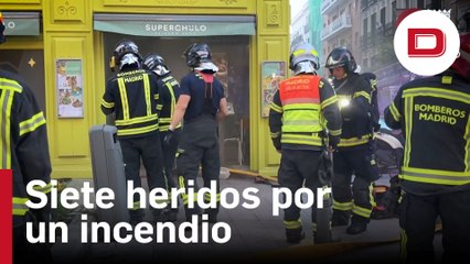 Siete heridos por un incendio en un restaurante de Malasaña